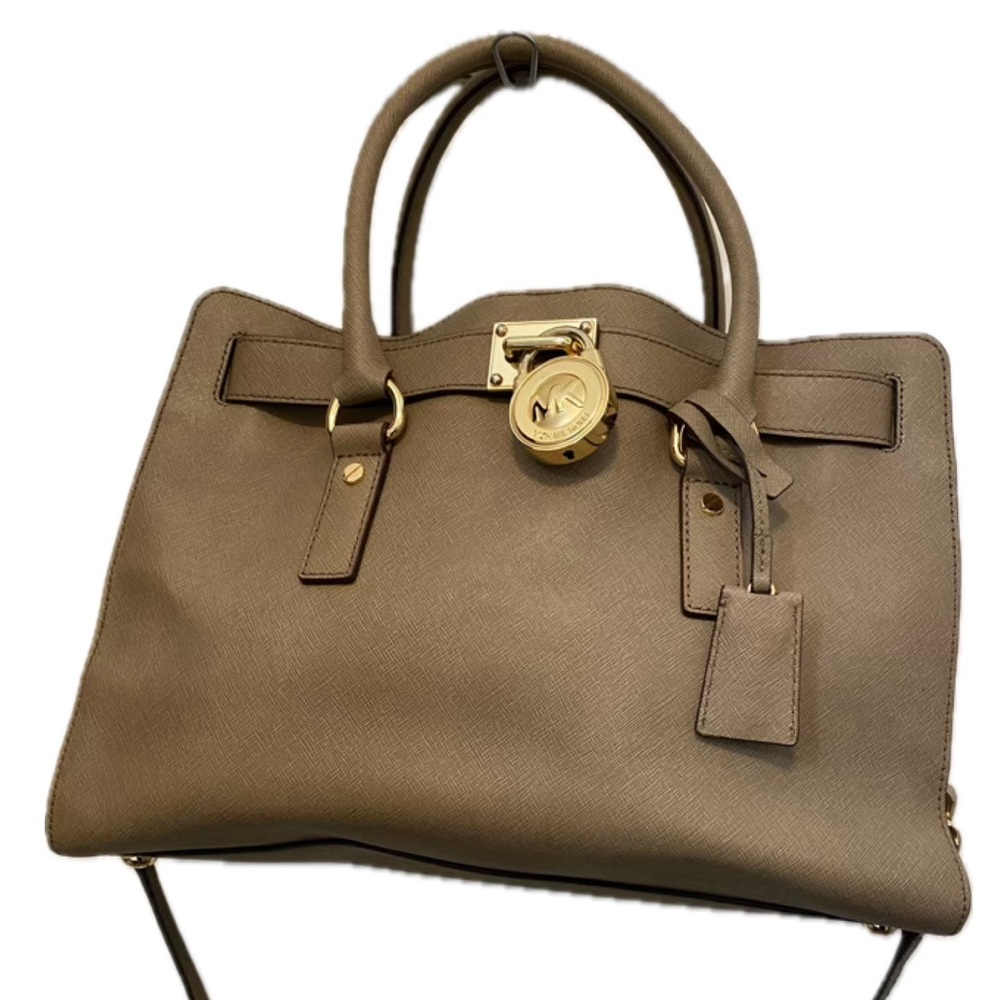 Michael Kors Hamilton Luggage Leather Large Satchel Bag 38F6GHMS3L